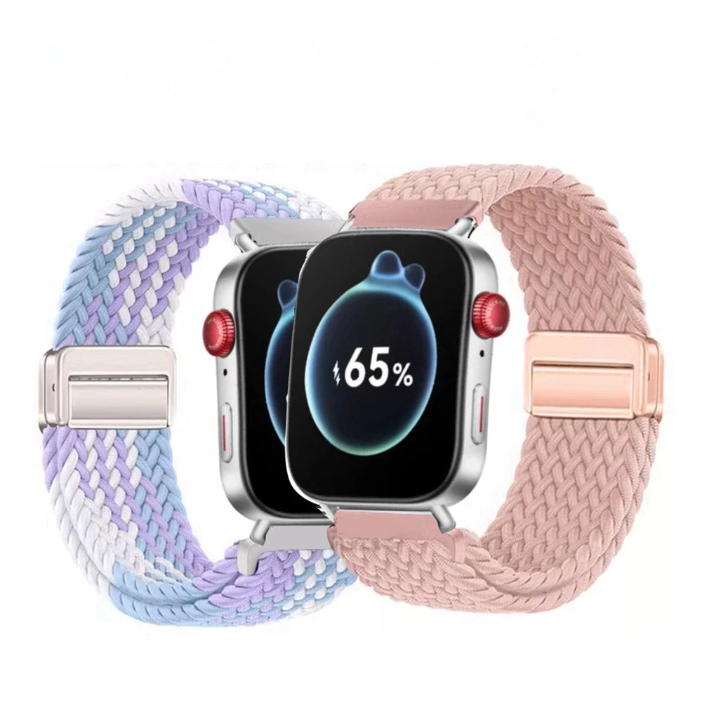 สายรัดผ้าไนลอนทอเหมาะสำหรับนาฬิกา Huawei FIT3สายรัดข้อมือแบบสปอร์ตมีห่วงยืดหยุ่นแม่เหล็กระบายอากาศได้ดี
