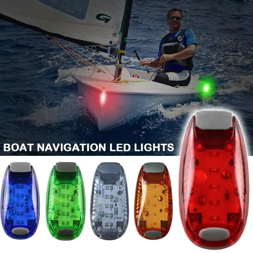 Durable Plastic Boats Navigation Signal Lamp 5LED With Strap LED Lights Waterproof Safety Warning Light Marine Boats LED Lights