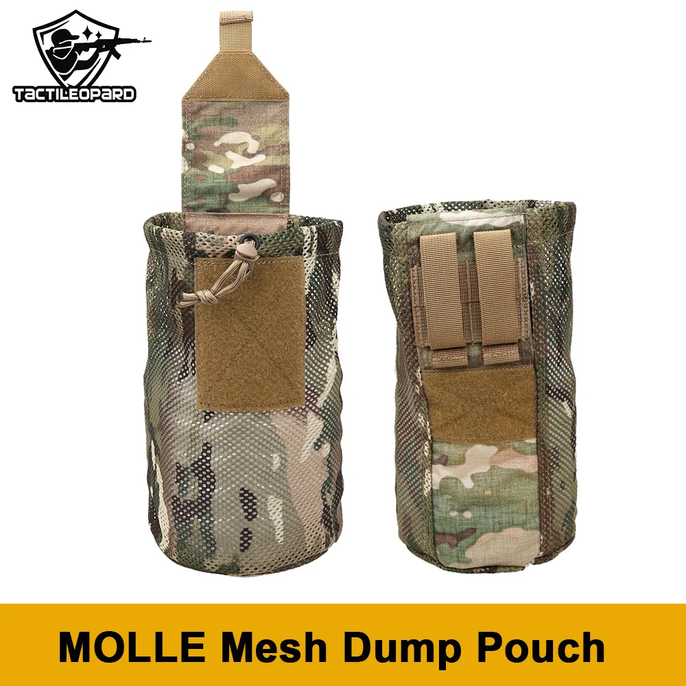 

Outdoor Sport Roll-Up MOLLE Mesh Dump Pouch Drop Bag Foldable Magazine Storage Foldable Net Pocket EDC Airsoft Tactical Hunting