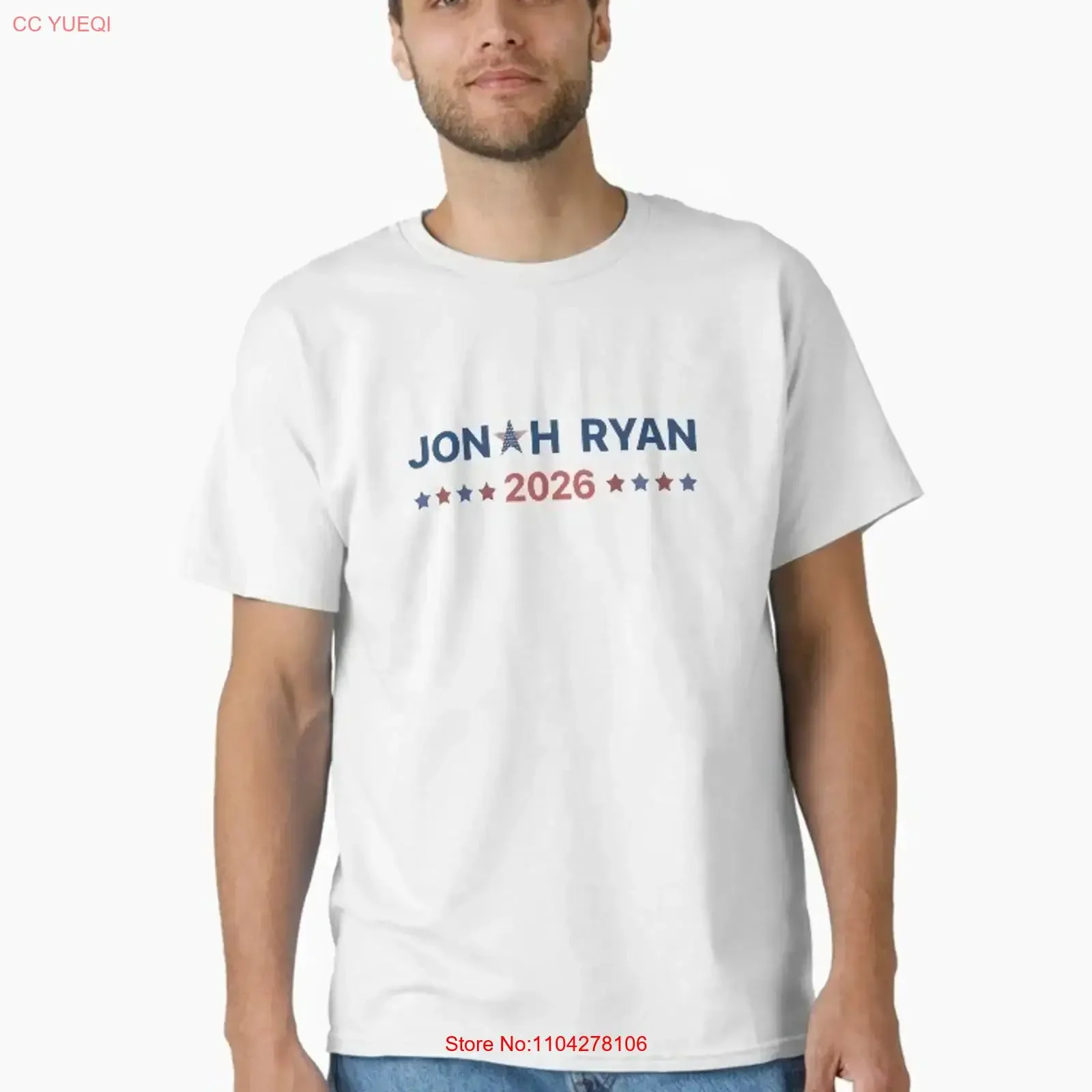 jon h ryan 2026 jonah veep Classic T Shirt vintage Washed fashion graphic homme Stylish Stretched Slightly Comfortable Casual