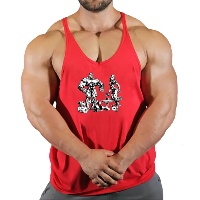 

Summer fashion trend men's personalized printed vest breathable cool running fitness exercise casual comfortable slim belt vest