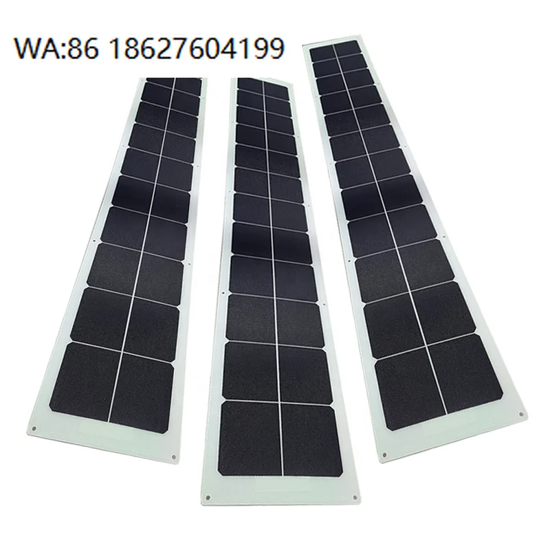 1W-10W Custom Mini Strip Solar Panel, ETFE Monocrystalline Flexible Cell Small Off Grid Devices