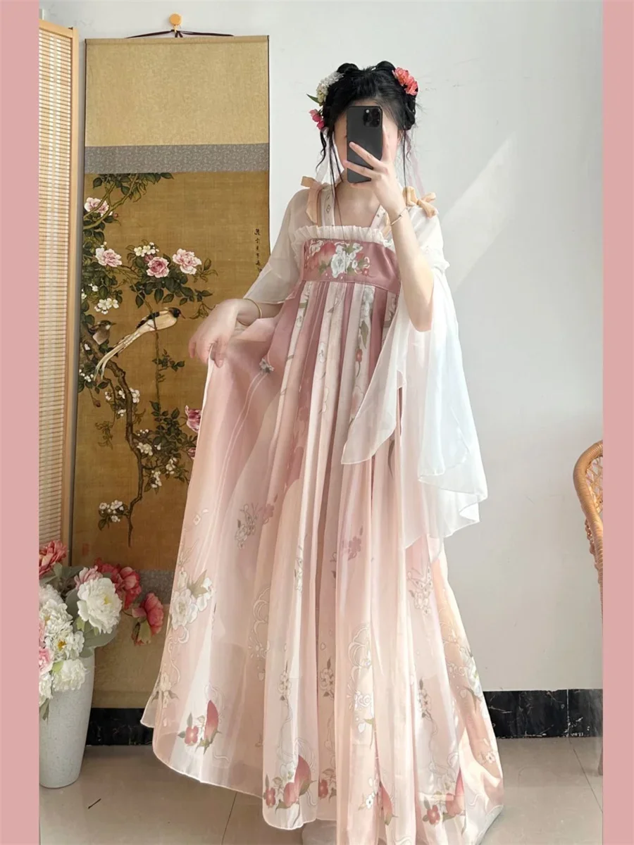 yes女性漢服ドレス伝統的な中国の布衣装古代フォークダンスステージ衣装東洋の妖精プリンセスコスプレ