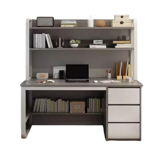 

Desk bookshelf integrated desktop computer desk modern simple home student writing