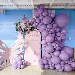 ラテックスバルーンのアーチ型のセット,2つの装飾用の紫色の風船のセット,誕生日,出生前,結婚式,記念日に最適