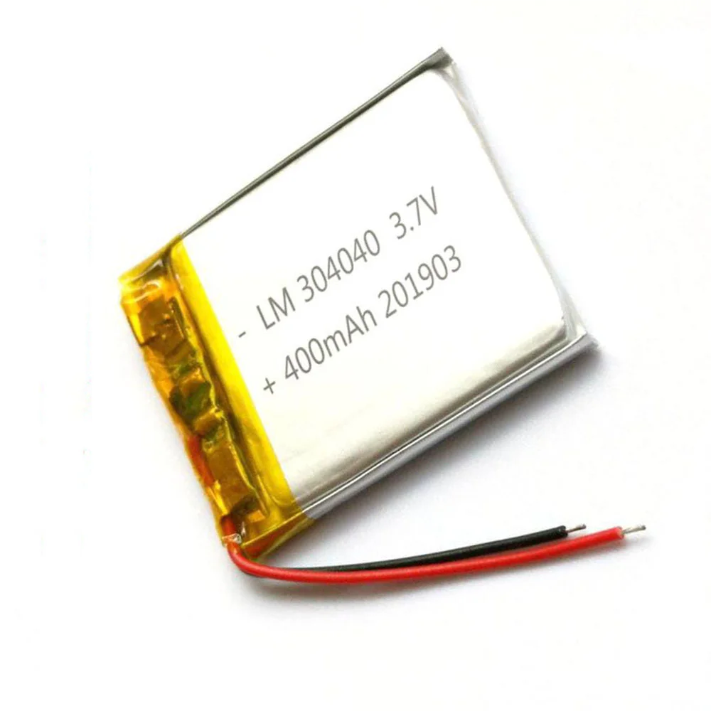 Rechargeable 3.7V 400mAh 304040 Lithium Polymer Ion Battery For MP3 Charging Treasure Power Smart Watch Laptop GPS DVD