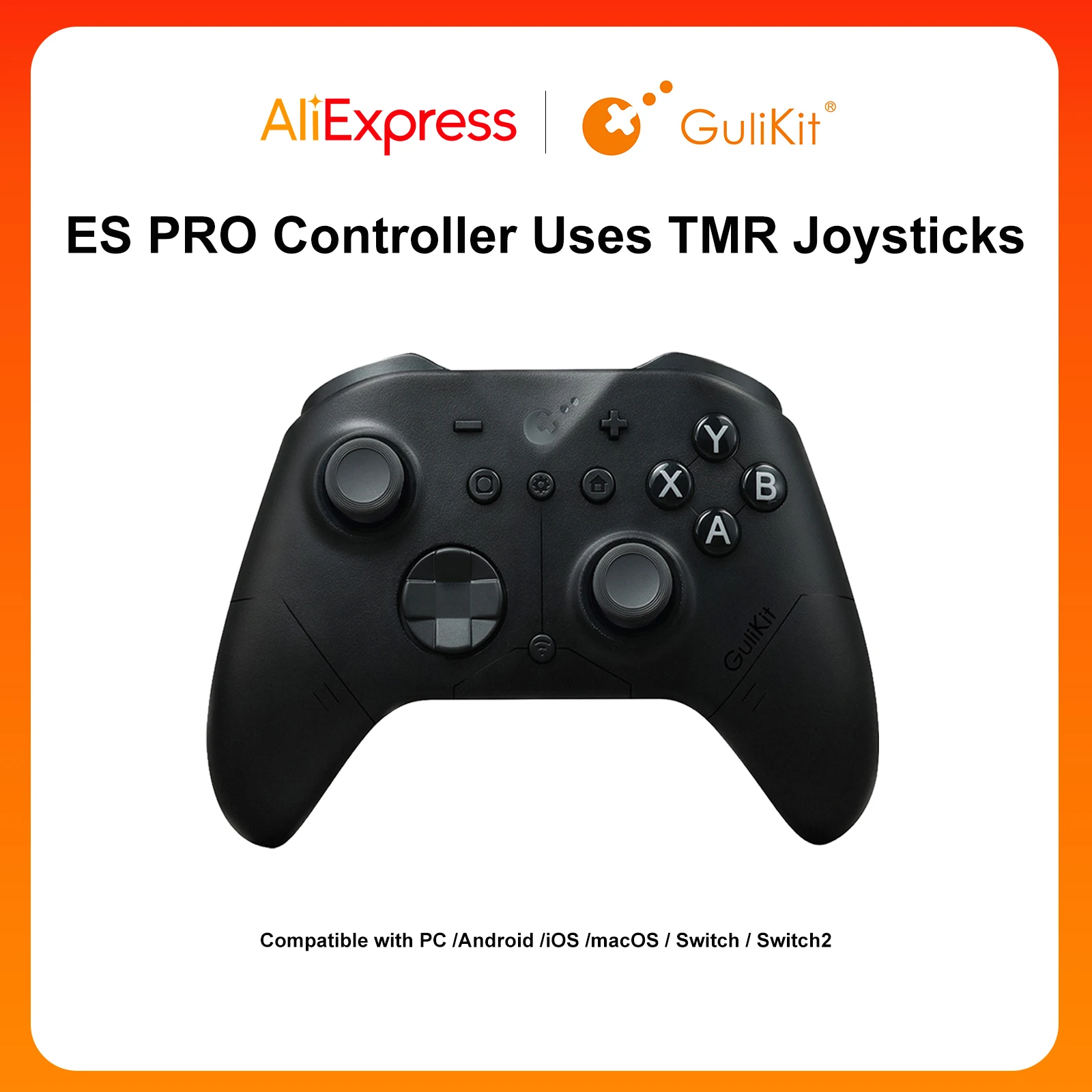

Игровой Bluetooth-контроллер GuliKit ES Pro E-Sports с джойстиками TMR и функцией пробуждения для Switch, Switch 2, Windows, Android, iOS, macOS, PC, Steam