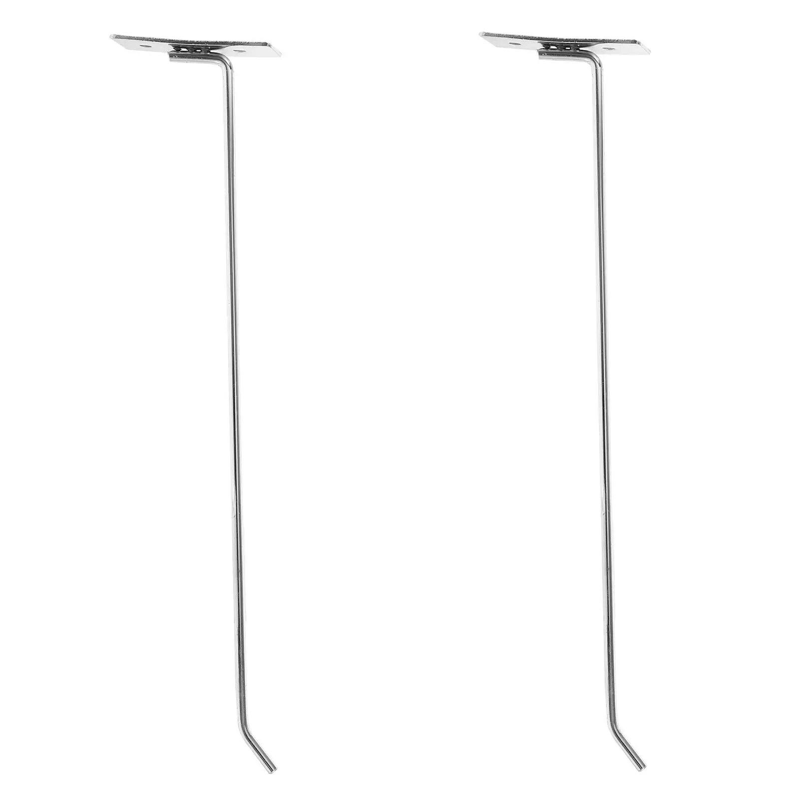 

2pcs Wall 5mm Thick Display Hooks 30cm Silver Iron Durable Pegboard Accessories for Home Workshop Garage Storage