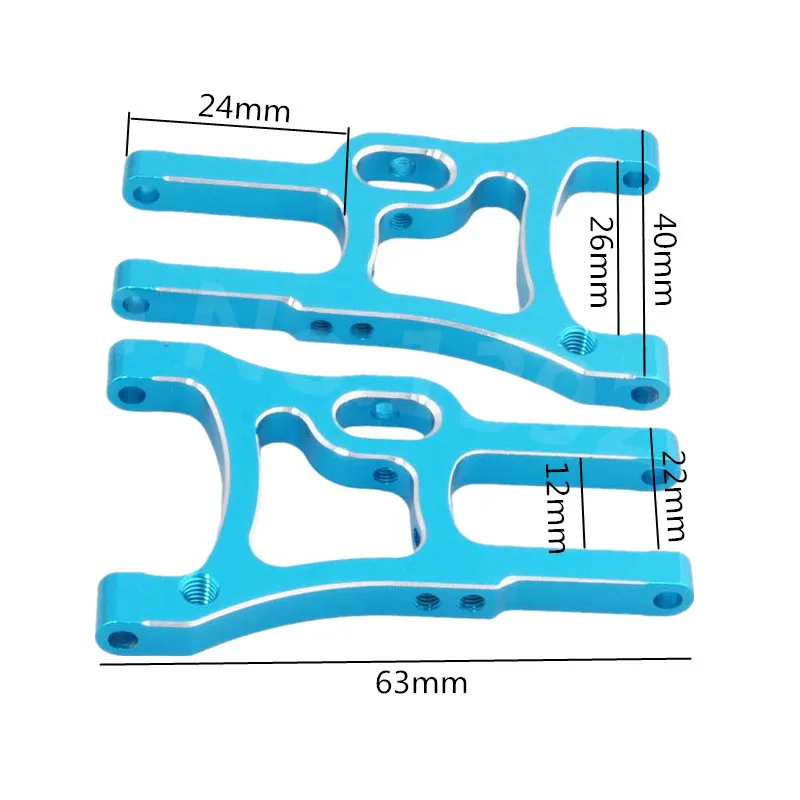 Piezas de actualización HSP 102019   (02008) Alumbre. Brazo de suspensión inferior delantero CNC para piezas de aluminio de coche modelo 1/10 R/C