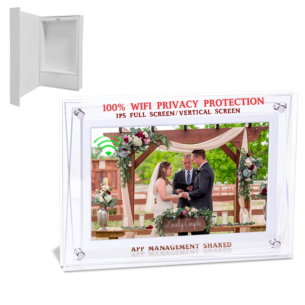 Upgrade WiFi/APP 100% Privacy Protection With Video/Picture/Music Screen And DLAN Screen Projection Video Digital Photo Frames