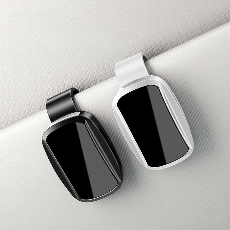 

Универсальный автомобильный держатель для очков — овальный прочный АБС-смола, модный зажим для очков премиум-класса, многофункциональный аксессуар для козырька