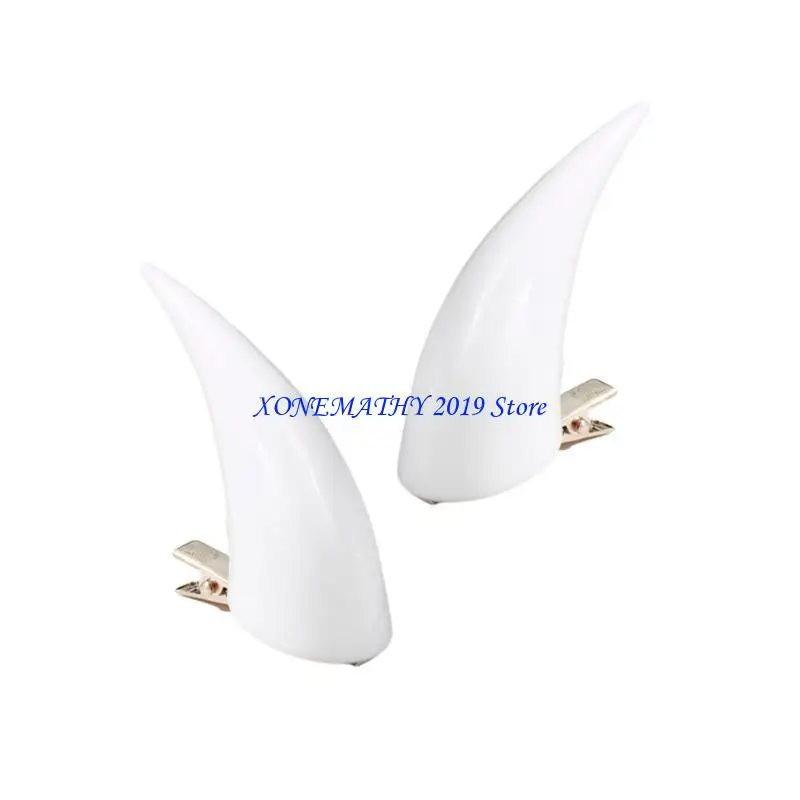 

F42F 3D Devil Horn Halloween Costume Hair Clip Adult Hairpin Party Costume Barrettes