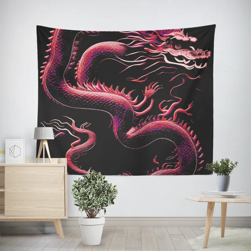 Psychedelic Animal Pattern Theme Tapestries for Carnival Party and Gothic Theme Bedroom Wall Decoration Hanging Cloth