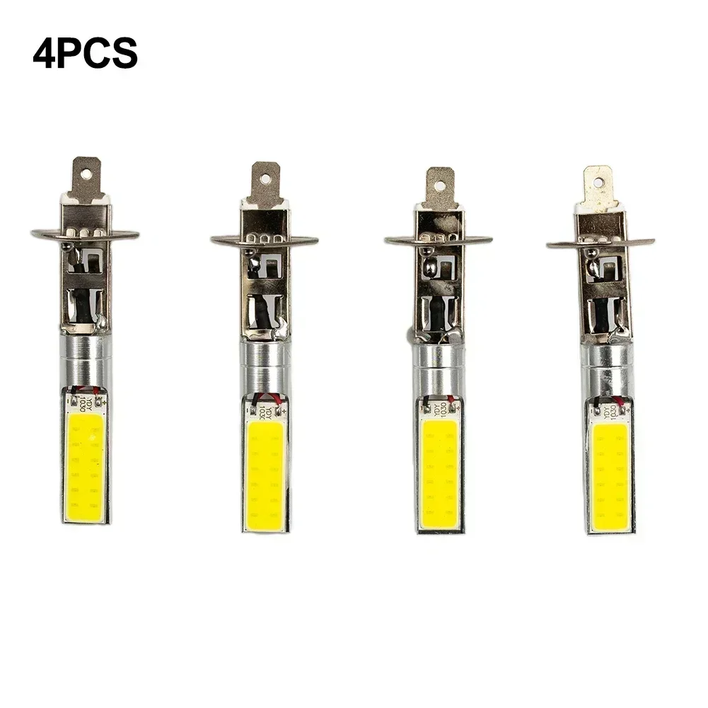 

4Pcs White H1 LED Headlight High Low Beam Light Bulb Vehicle Lamp 100W Sealed Waterproof Signal Lamps Car Headlight Bulbs