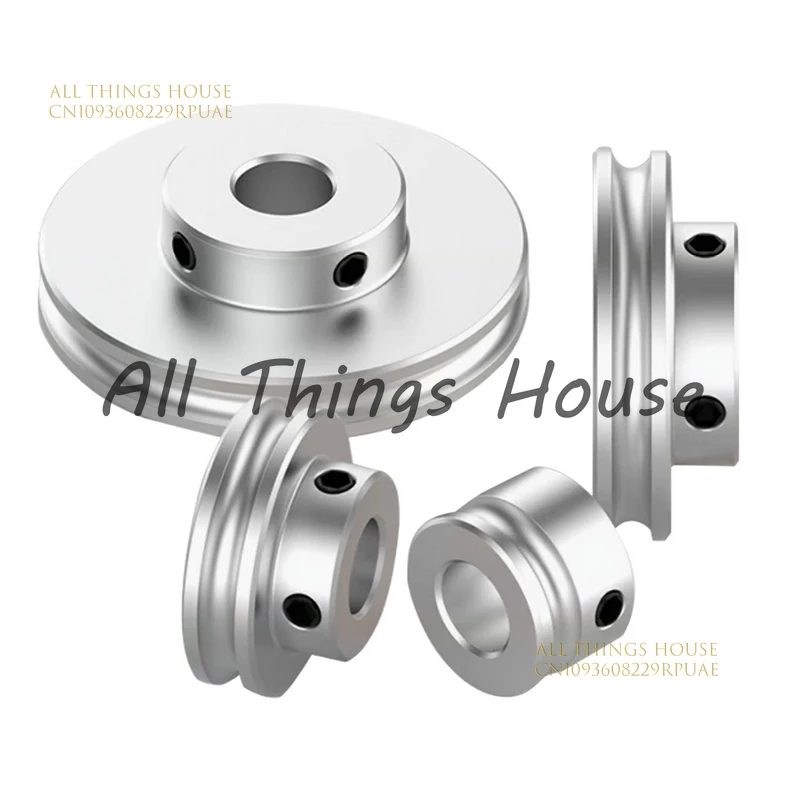 

1Piece Aluminum Alloy 4mm Pu Round Single Groove Pulley Transmission Wheel Small Motor Pulley Round Pulley 20mm 30mm 40mm 50mm