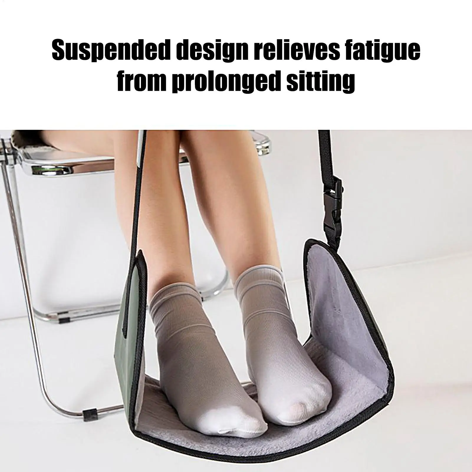 Airplane Foot Hammock Adjustable Length Airplane Foot Sling Under Desk Footrest Swing Leg Support Must-Have For Home Offices
