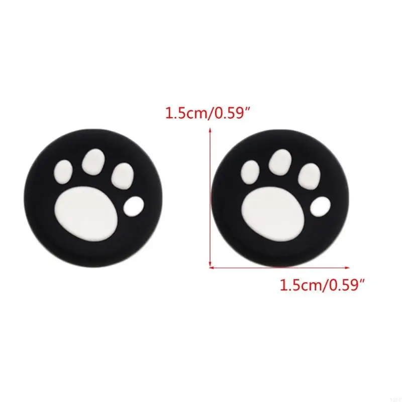 y5lc cat-claw joystick caps soft silicone thumb grip cover for steam deck button