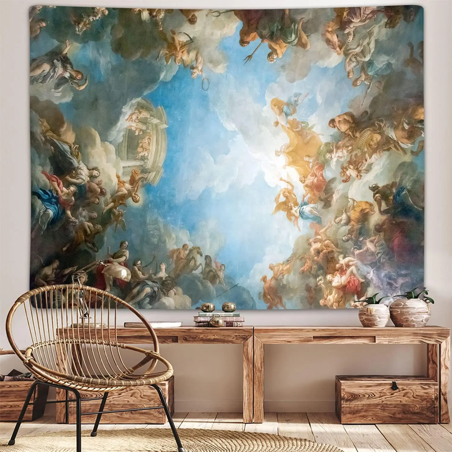 Sanzugh Ретро гобелен эпохи Возрождения, винтажная живопись греческой мифологии, художественные потолочные гобелены, настенные гобелены для спальни, колледжа, Dor