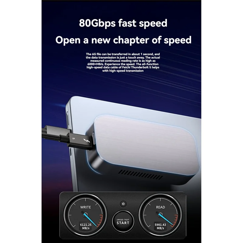 Caja SSD Thunderbolt 5 de 80 Gbps Caja SSD con chip JHL9480 Caja SSD de 80 Gbps