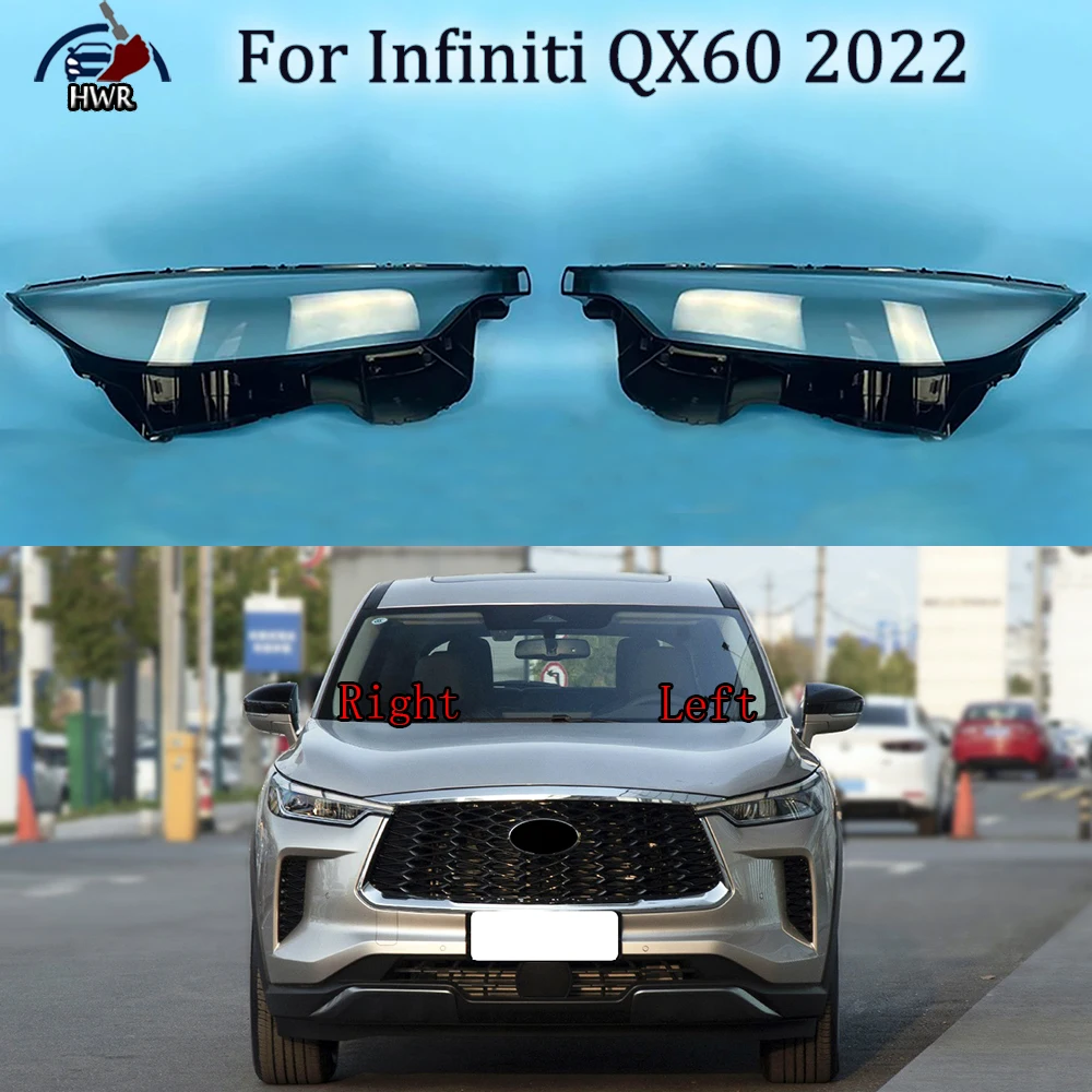 

For Infiniti QX60 2022 Headlamp Lamp Cover Headlight Shell Transparent Mask Lens Plexiglass Replace Original Lampshade