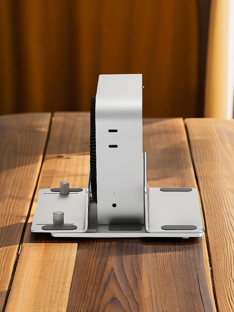 Mac mini M4 Vertical Desktop Holder Bracket Adjustable Single Clip Laptop Stand For Pro, Lenovo YOGA, And Other Notebooks