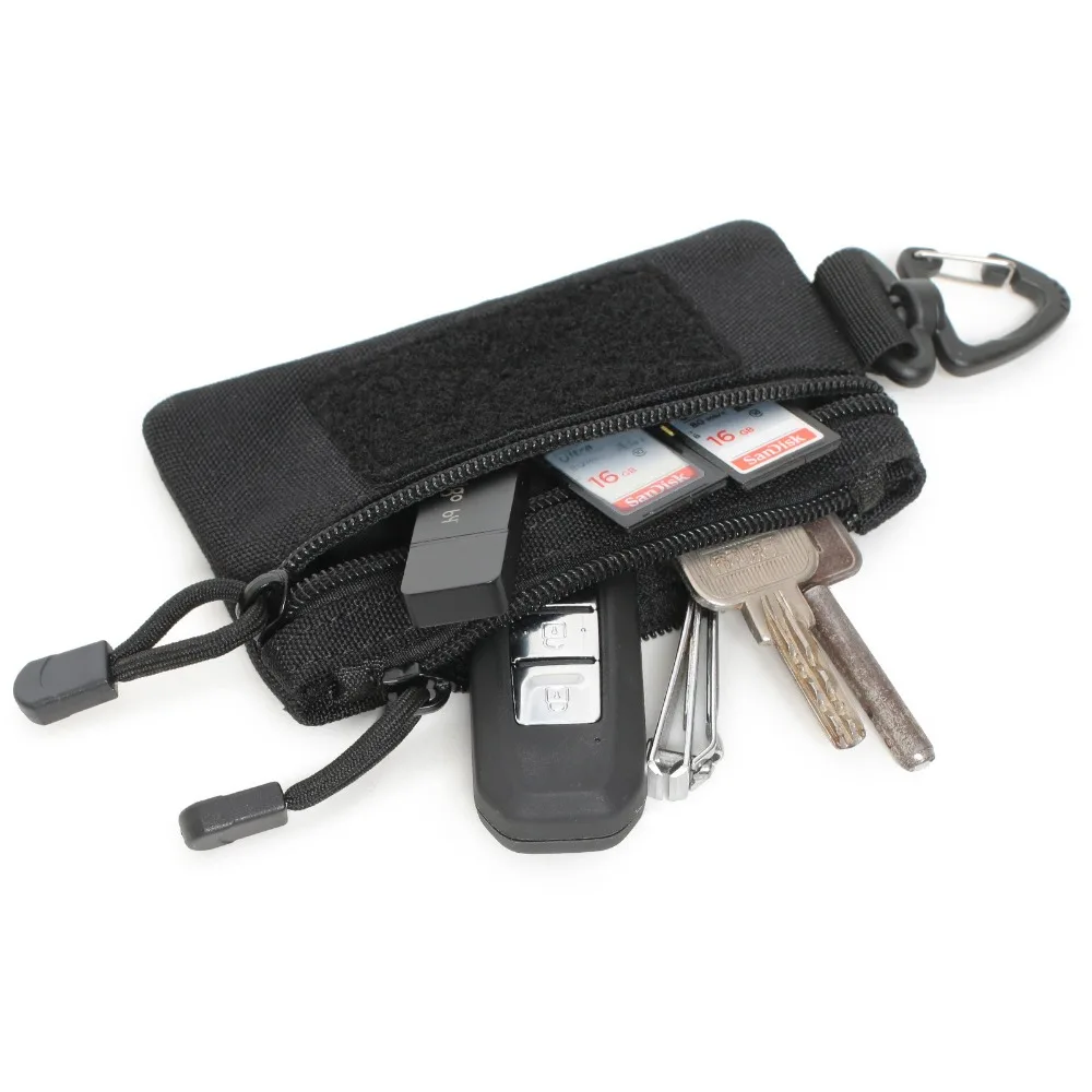 

New Mini Key Wallet Multifunctional Solid Color Waist Pack Coin Purse Outdoor Sport Tool Storage Organizer