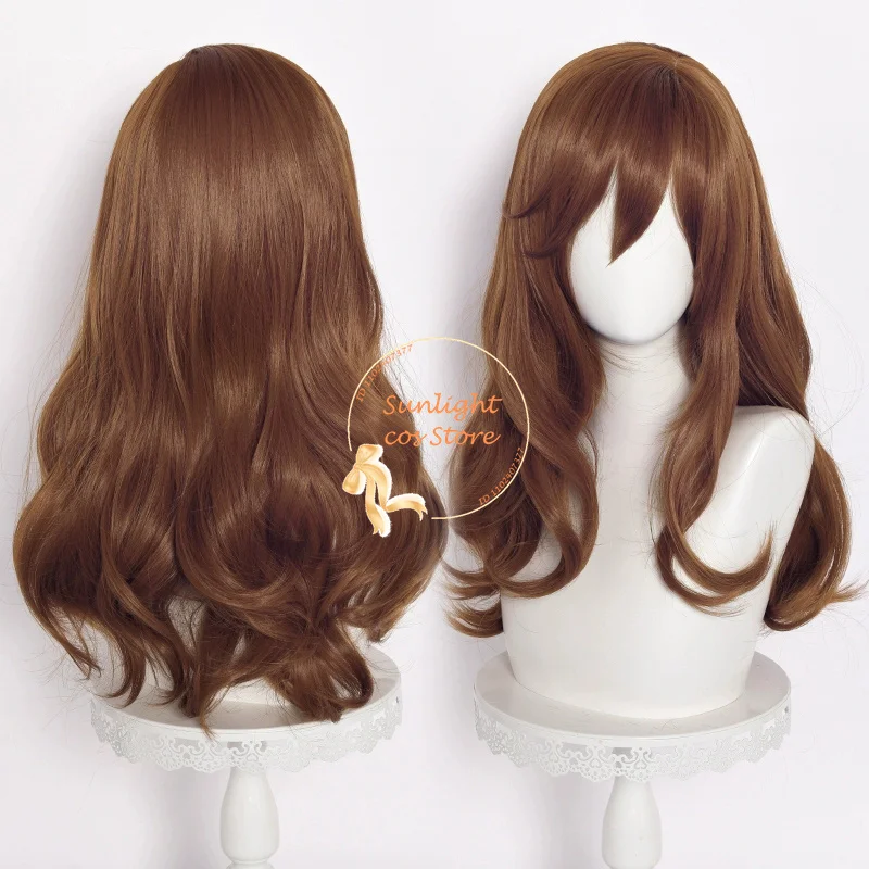 Anime Kyoko Hori Cosplay Wig Brown 60cm Long Curly Wigs Heat Resistant Synthetic Hair Halloween Women Role Play Wigs