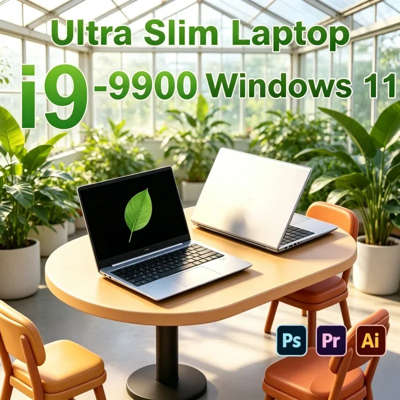Laptop Intel I9-9900 Windows 11 14.1 Inch Metal Notebook Computer Gamer 16GB RAM 1TB 2TB SSD PC Gaming Office 1920*1080 4K HD