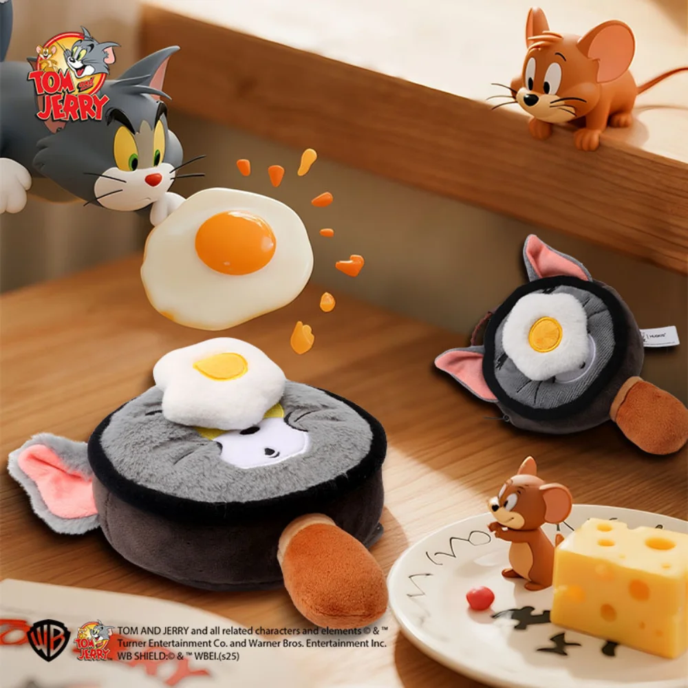 Echte Tom und Jerry Plüsch Fun Pan Serie Plüschtiere Cartoon Aufbewahrungstasche Studenten Schultasche Hängende Verzierung Geburtstagsgeschenke