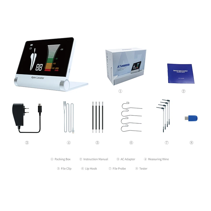 Refine A7 Endodontic Root Canal Finder 5.1'' Color LCD Screen Dental Apex Locator