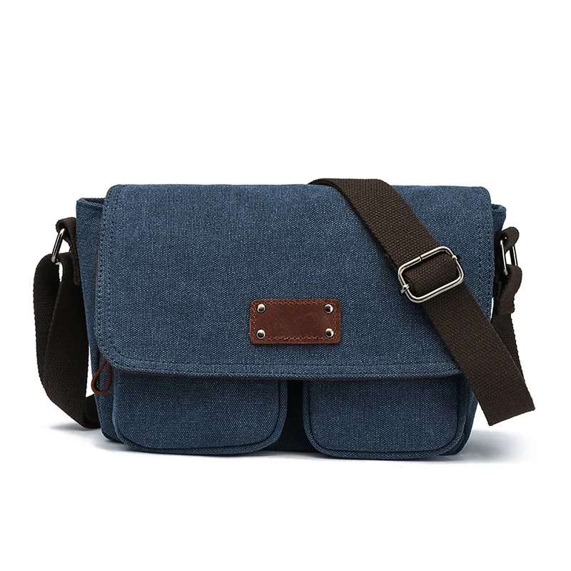 Casual Canvas Men's Bag Multi-Functional Single Shoulder Slant Cross Travel Outdoor Bag Leisure Fashion Youth Style Soft Mate...