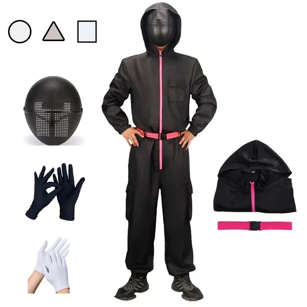 

Korean-style Crew-based Heist Cosplay Attire Cosplay Costume Dali Black One-piece Suit Dali Halloween Role-playing Costume