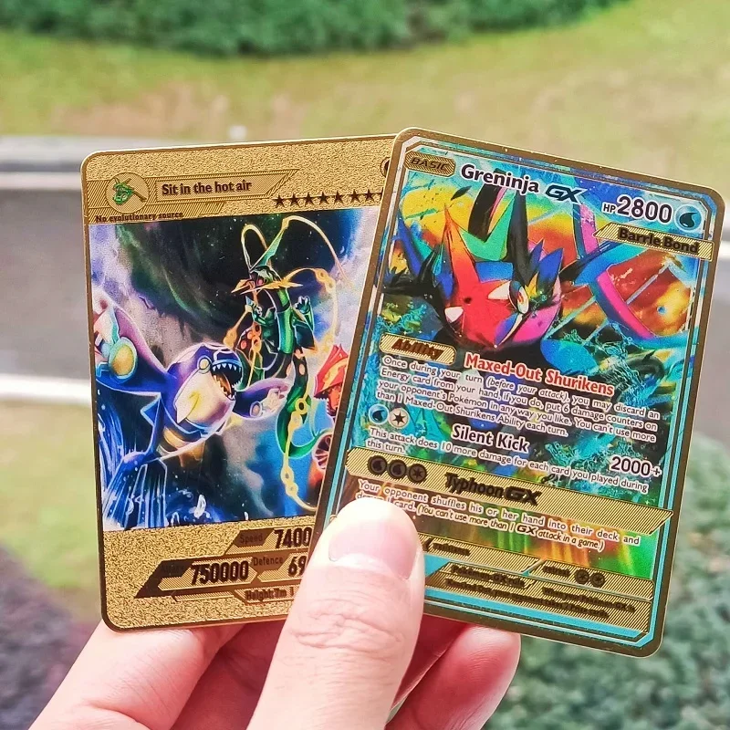 

Новая металлическая карта Pokemon Arceus Charizard VMAX Great Card, английская версия, коллекция игр покемонов, металлическая железная золотая карта, подарок для ребенка