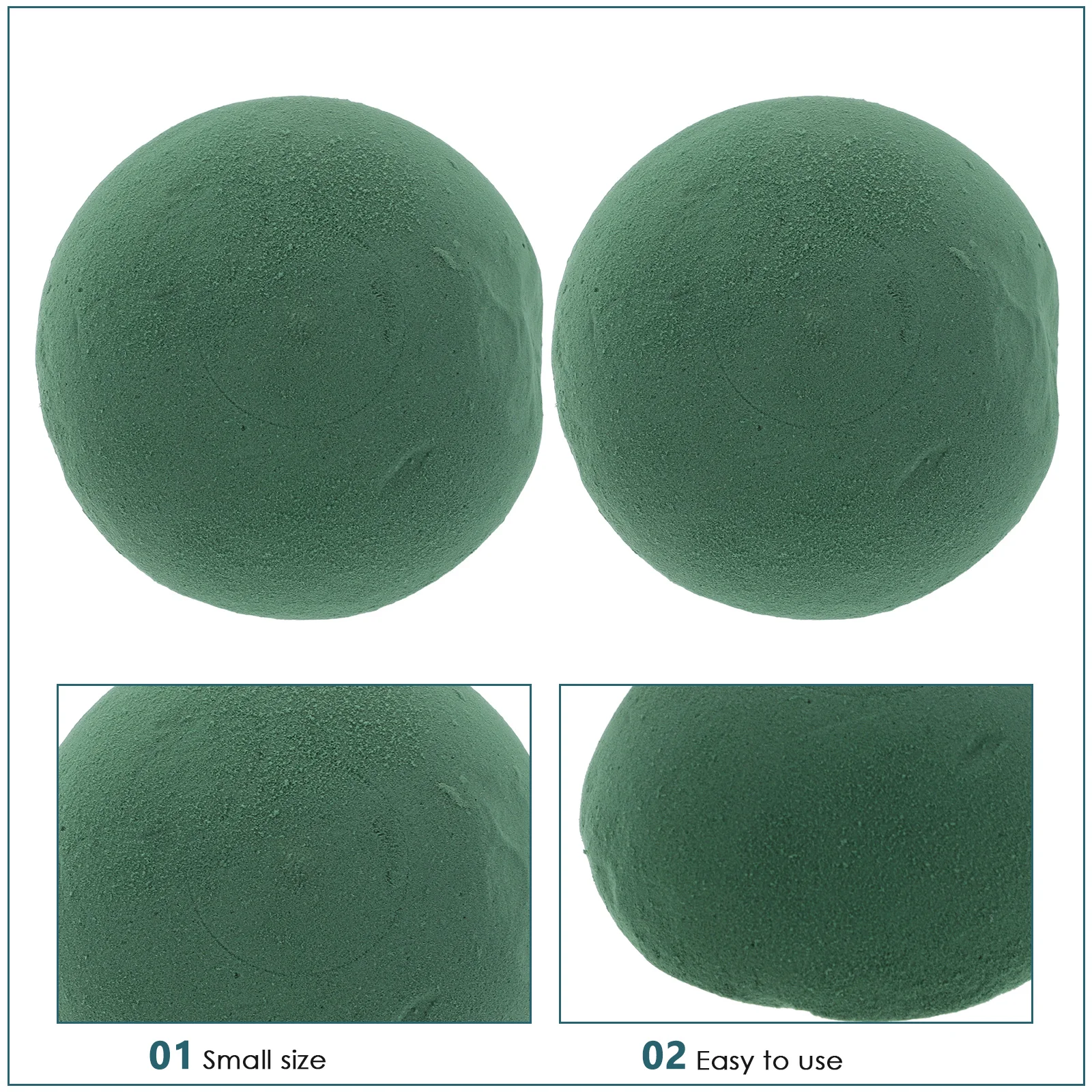 8 قطعة كتل رغوة الأزهار المستديرة الخضراء نصف الكرة رغوة الحرفية الجافة 3.54x1.77 بوصة لمستلزمات ترتيب باقة الزهور الاصطناعية