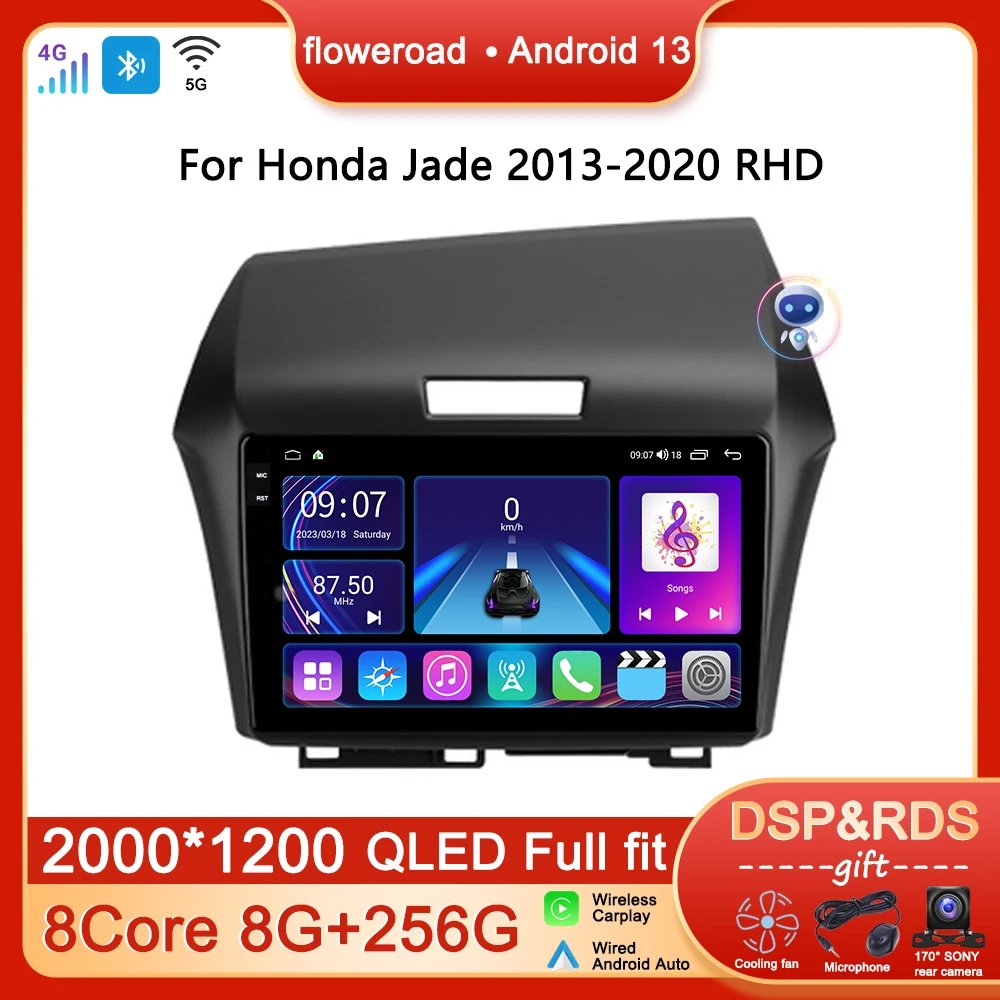 

Stereo Monitor Car Radio Android For Honda Honda Jade 2013 -2020 RHD Multimedia Player GPS Navigation Auto Carplay No 2din 2 din