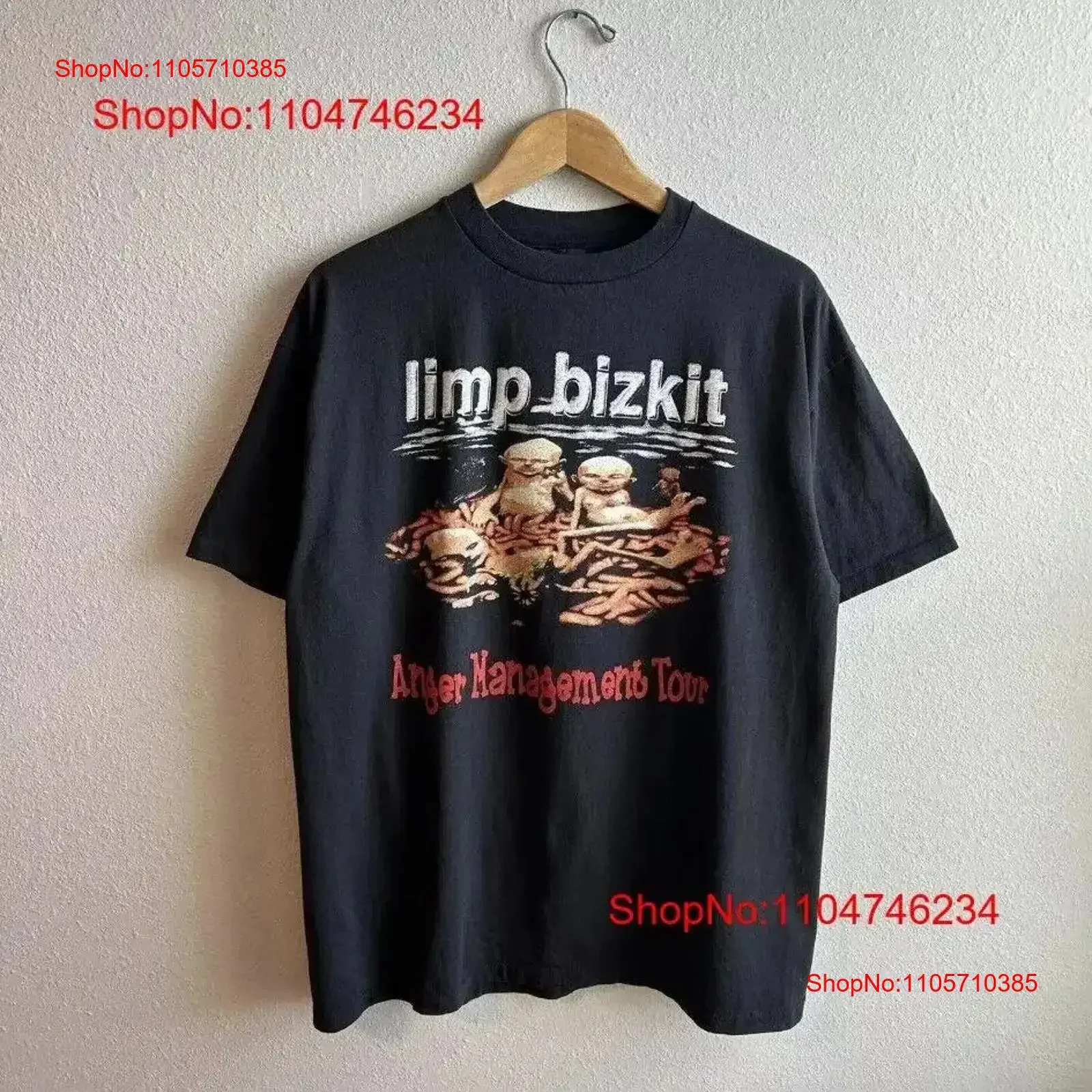 VTG Limp Bizkit Hot Dog Starfish Giant Anger Management Tour REPRINT T Shirt vintage Washed Breathable Versatile vintage