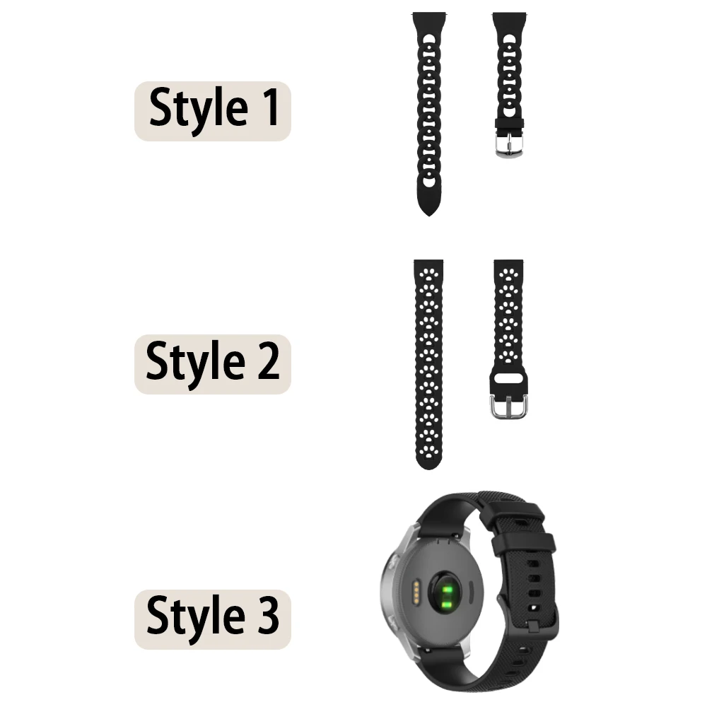 Sports Silicone Woman\'s Strap For Samsung Huawei Amazfit Garmin Silicone Band 20mm 22mm Soft Thin Bracelet Replacement Watchband