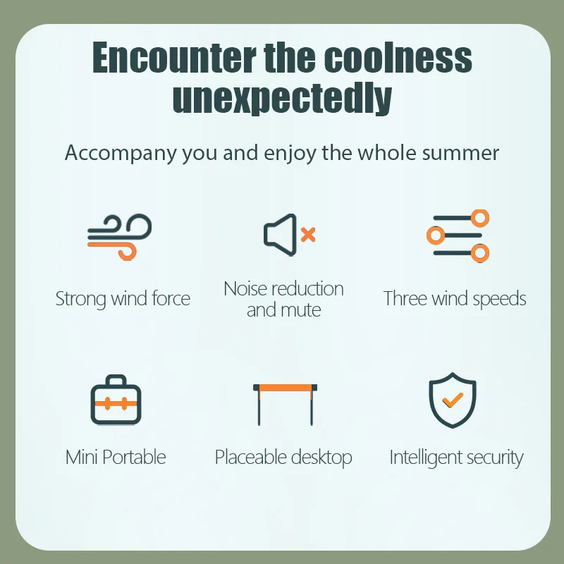 Mini Handheld Fan USB Charging Foldable Desktop Fans Portable Outdoor Fans Low Noise Compact Three Speed Adjustable Small Fan