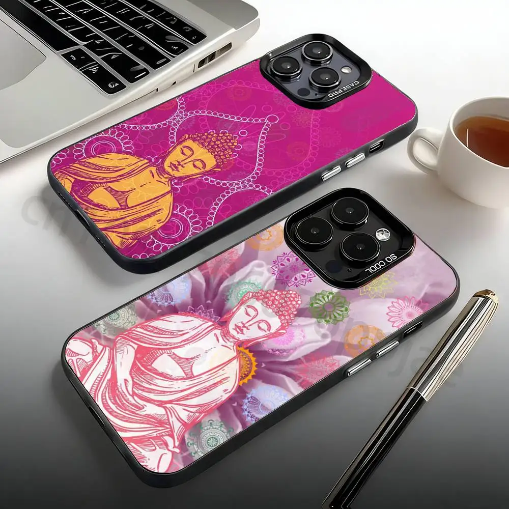 

B-Buddha Phone Case For iPhone 17,16,15,14,13,12,11,Pro,Max,Plus,Mini Candy Matte Shockproof Cover