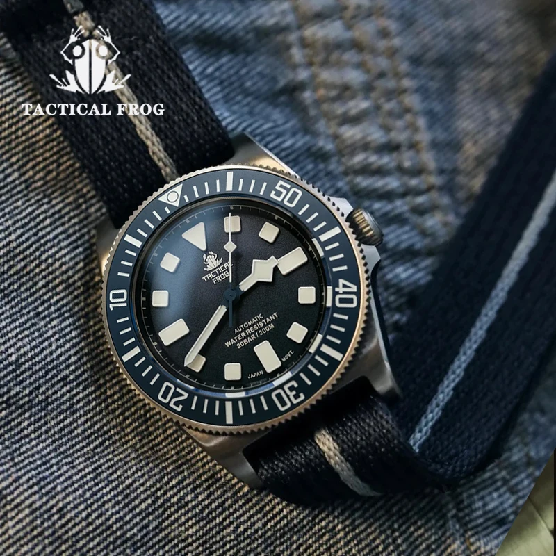 Tactical Frog FXD V4 Titanium Dive Watch For Men 42mm NH35