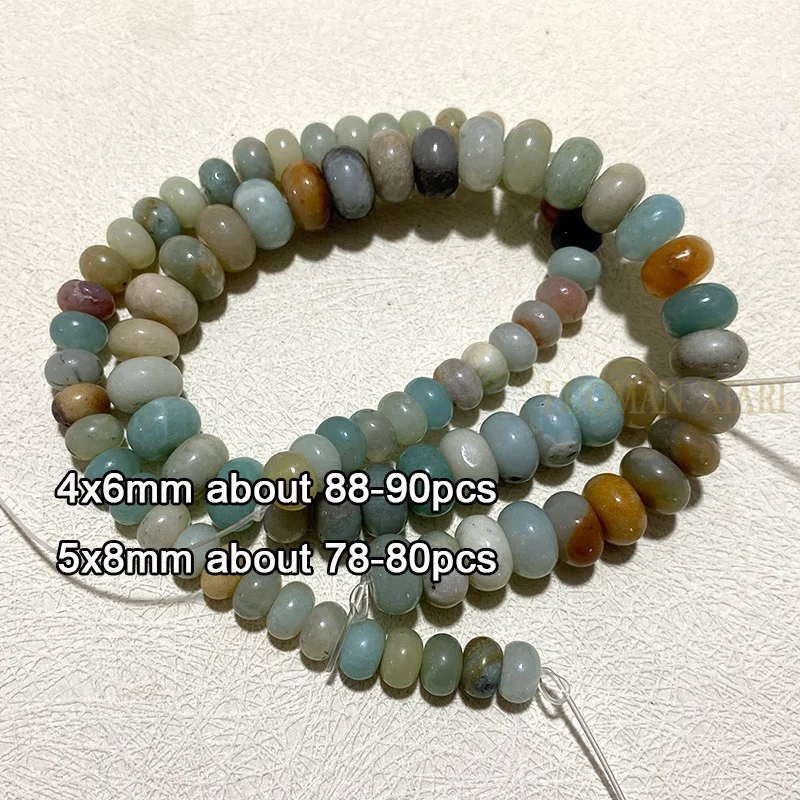 45 Types All Kinds Off Amazonite Natural Stone Beads Faceted Oval Square Tube Round Spacer Beads for Jewelry Making Diy Bracelet