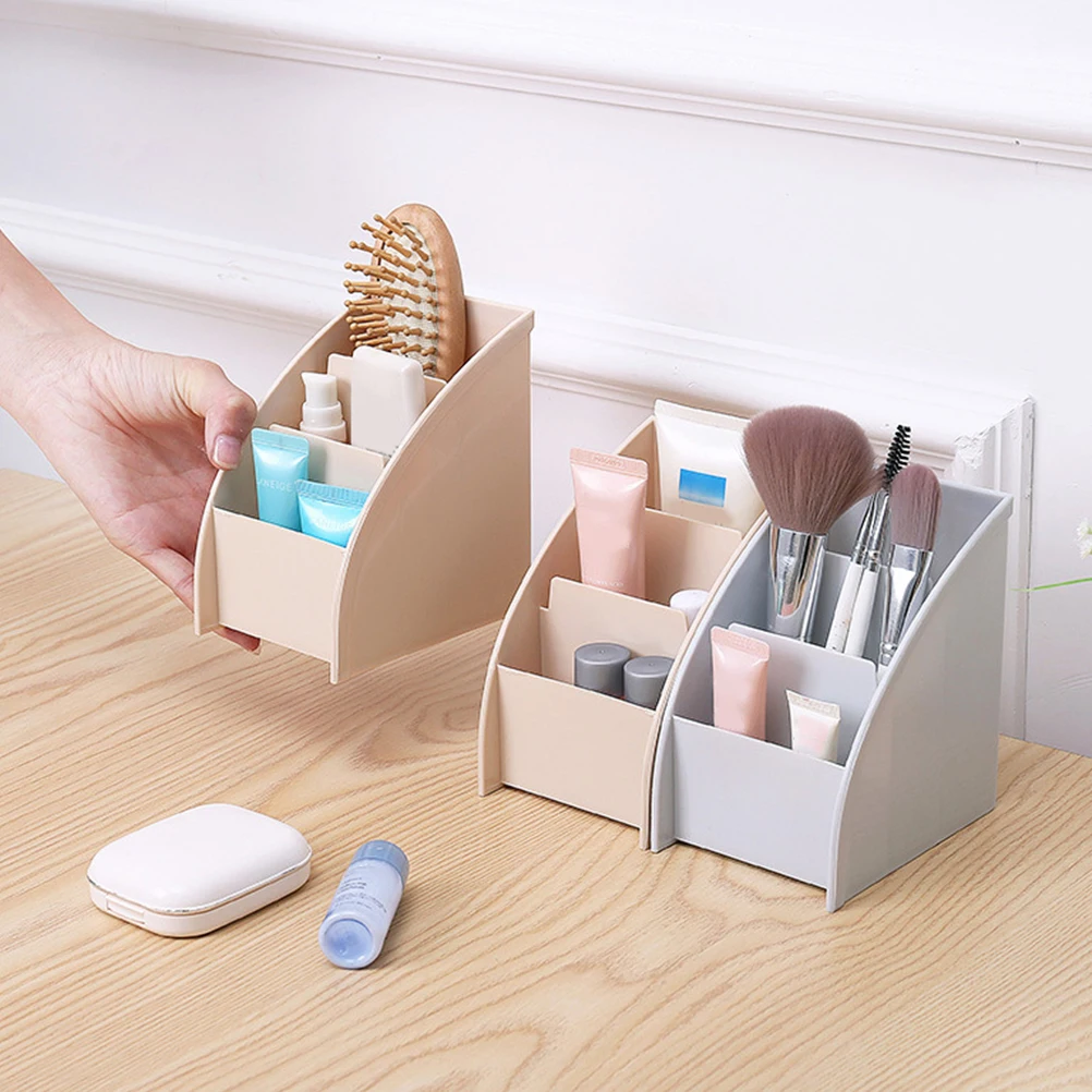 

3 Pcs Storage Box Makeup Pen Holder Desktop Stationery Organiser Organizer Work Lipstick