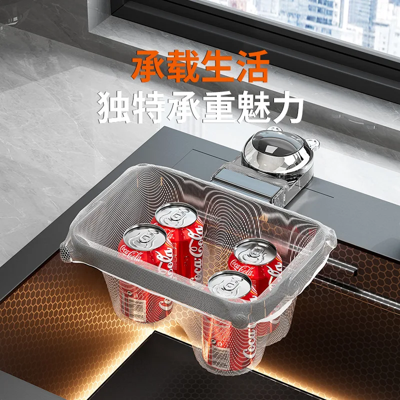 Suction Cup Non-punching Kitchen Sink Filter Bracket  Leftovers Multi-functional Foldable Sink Drain Rack