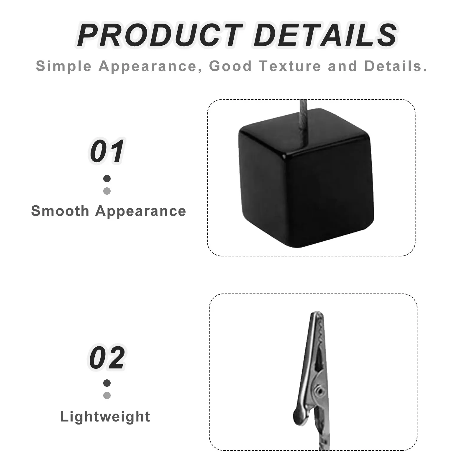 8Pcs Resin Square Base Alligator Memo Clip Holder Desktop Photo Card Holder for Office Events Parties Crocodile Clip Stand
