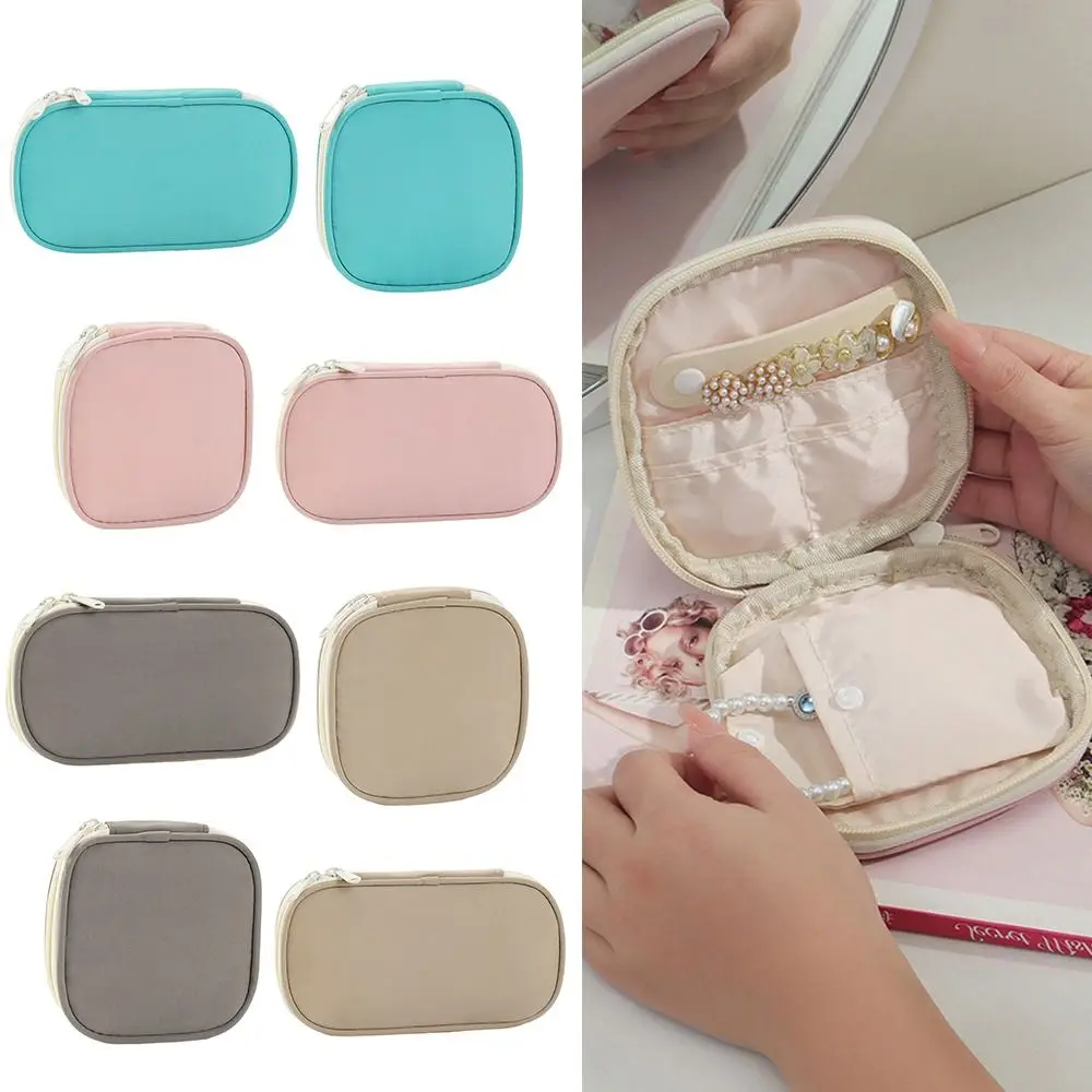 

Portable Zipper Jewelry Storage Bag Earrings Ring Necklace Storage Display Function Jewelry Organizer Jewelry Case Home Storage