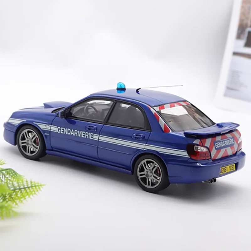 2006 Subaru Impreza STI WRX European Police Car 1:18 Limited Edition Simulation Car Model Decoration Collectibles Gift