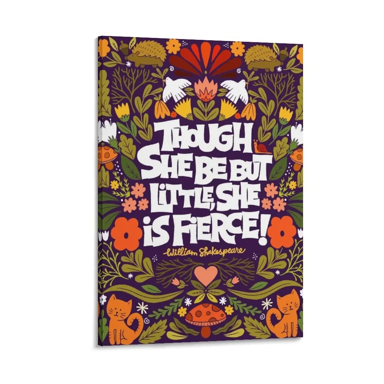 

though she be but little, she is fierce! Canvas Painting Paintings on the wall posters anime decorative wall canvases