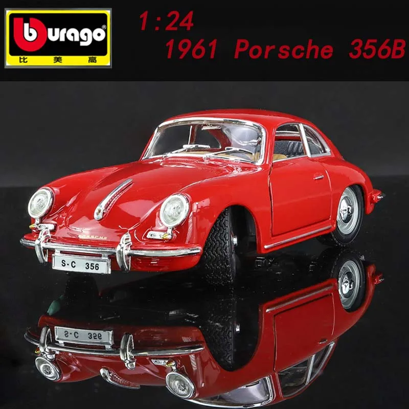 

Bburago 1:24 1961 Porsche 356B Alloy Car Model Toys Die-cast Model Car Collectible Gift Miniature Cars Decoration Model