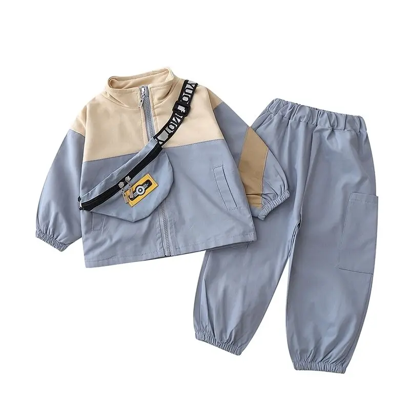 New Spring Autumn Children Clothing Fashion Baby Boys Causal Jacket Pants 2Pcs/sets Kids Infant Clothing Toddler Tracksuit