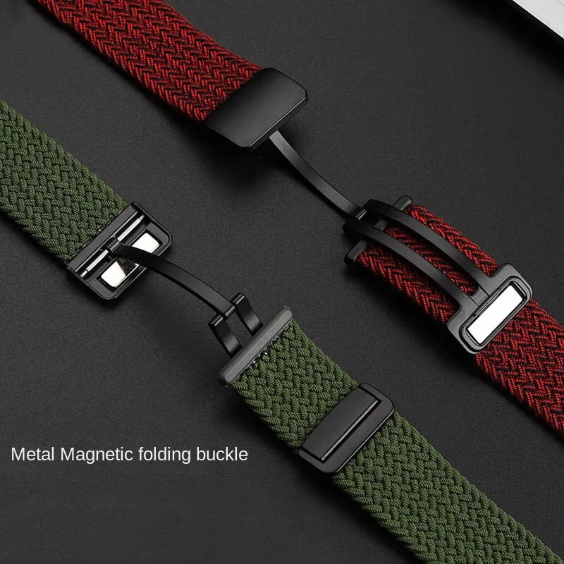 Nylon strap18mm For Casio AE-1200WH/1300/1000 A159 A158W A168/F91W SGW400 AQ-150W W218 woven elastic fabric watchband  bracelet